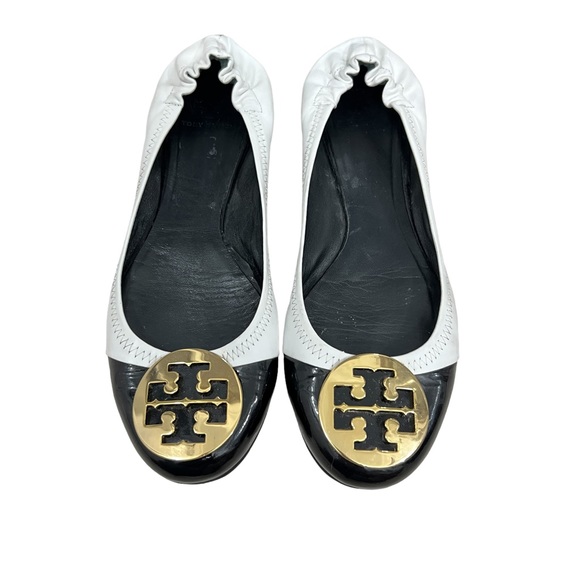 Tory Burch Shoes - Tory Burch Reva leather two tone women’s flats size 8.5